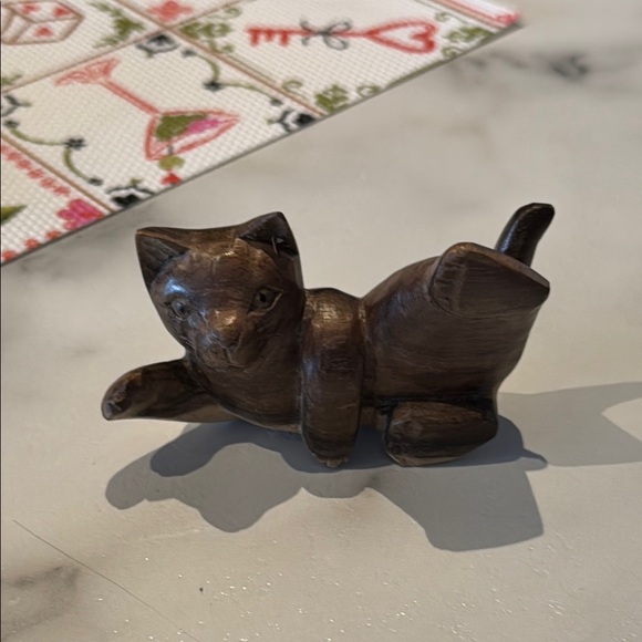 Other - Handcrafted Brown Cat Figurine